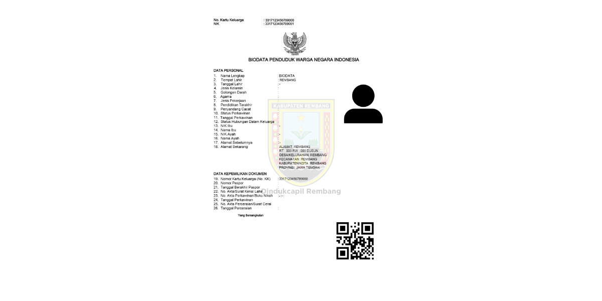 Biodata Penduduk WNI